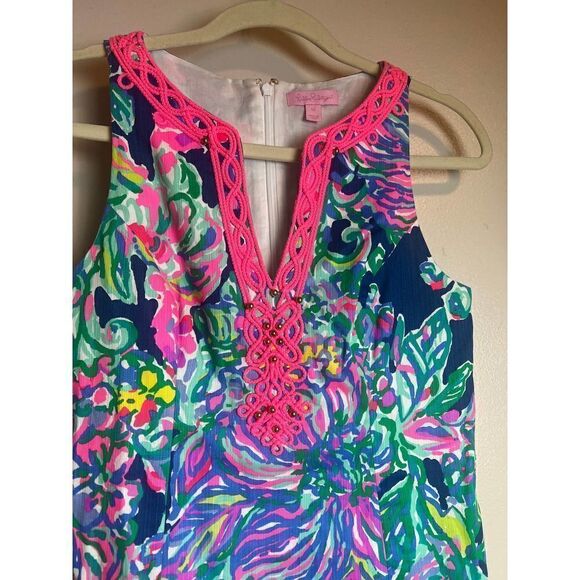 Lilly Pulitzer Ryder Shift Dress Indigo Exotic Escapade Dress Sz. 00 - Picture 3 of 7